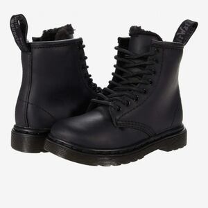 Girls Dr. Martens Black Leather Boots